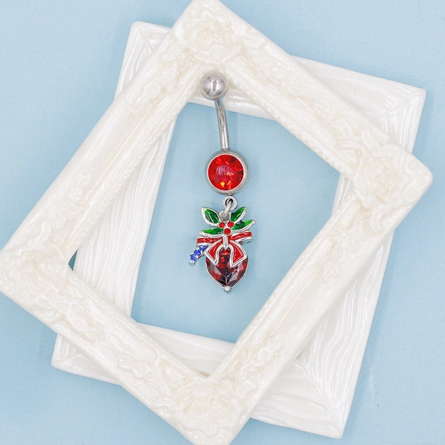 1 Piece Belly Rings Sexy Classic Style Snowflake 316 Stainless Steel  Alloy Plating Rhinestones Glass 18K Gold Plated White Gold Plated