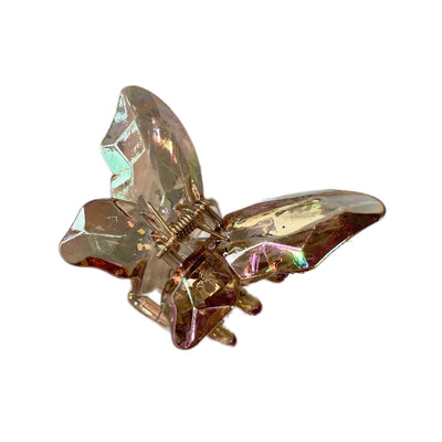 fashion butterfly plastic resin polishing hair claws