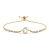 Copper Inlay Letter Zircon Bracelets