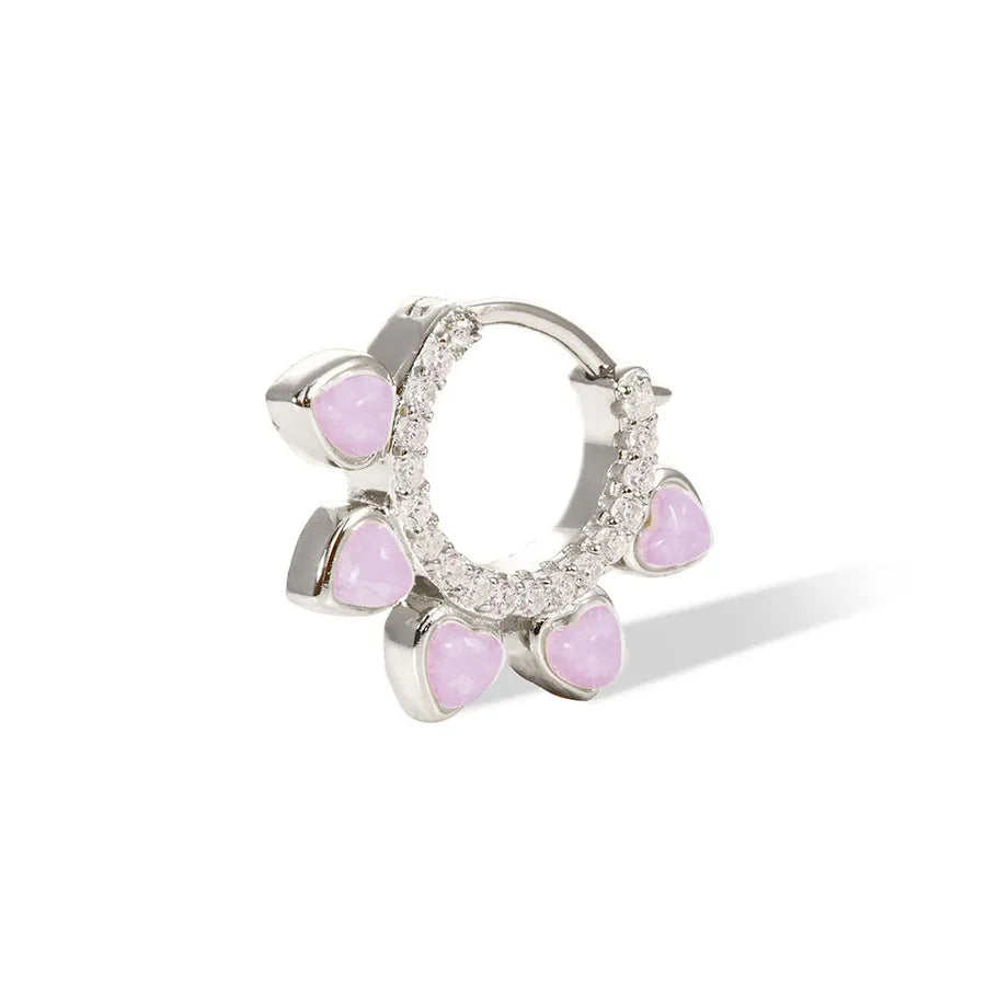 1 Piece 1 Pair 925 Sterling Silver Solid Color 18K Gold Plated White Gold Plated Hoop Earrings