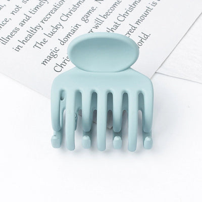 simple style solid color plastic resin hollow out hair claws 1 piece
