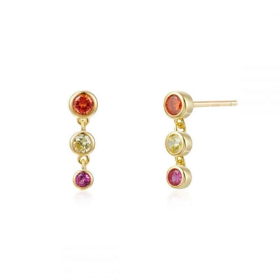 1 Pair Casual Elegant Geometric Copper Zircon Drop Earrings Ear Studs