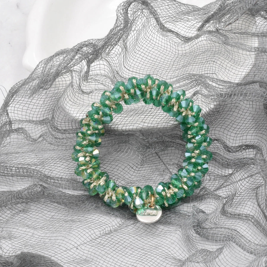 crystal braided pearl hair rope