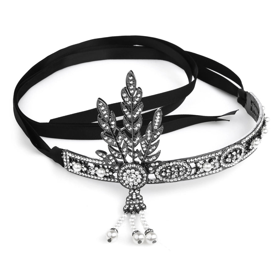 Women's Retro Solid Color Cloth Zinc alloy Inlay Rhinestones Hair Band
