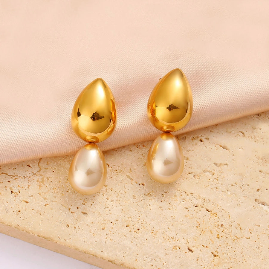 1 Pair Exaggerated Commute Geometric 304 Stainless Steel 316 Stainless Steel  18K Gold Plated Drop Earrings