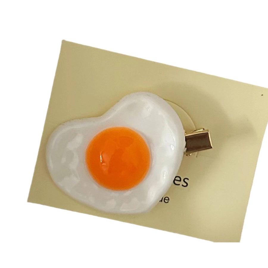 Women's Sweet Poached Egg Plastic Resin Hair Clip