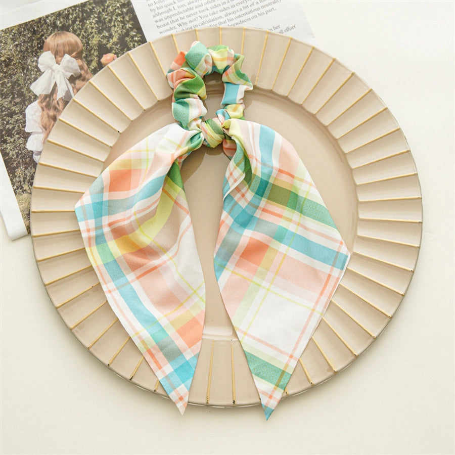 simple style solid color cloth ribbon hair tie 1 piece