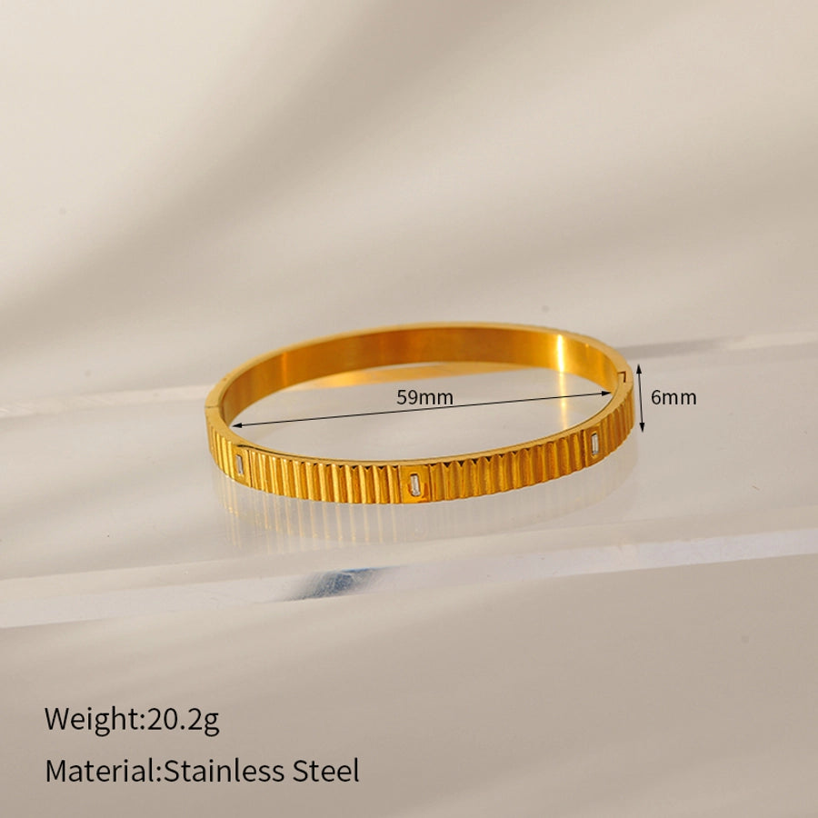 Elegant Round 304 Stainless Steel Bangle In Bulk