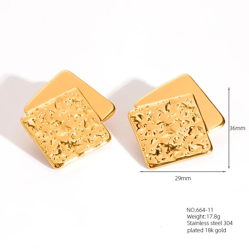 1 Pair Retro French Style Classic Style Geometric Flower 304 Stainless Steel Artificial Pearls 18K Gold Plated Imitation Gold  Ear Studs