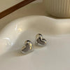 retro c shape solid color metal plating women's earrings 1 pair