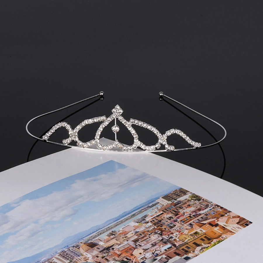fashion claw chain welding rhinestone hairband Crown wedding bride headdress hair accessories performance birthday crown
