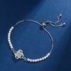 Copper Inlay Round Square Heart Shape Imitation Moissanite Bracelets