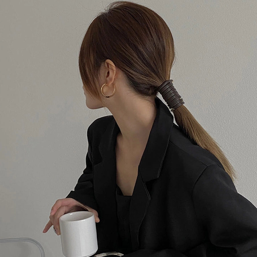 Women's Simple Style Classic Style Solid Color Leather Straps Hair Tie