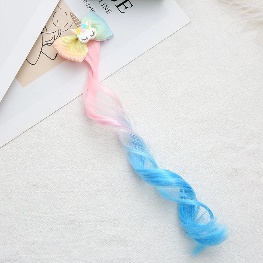 girl's cute sweet bow knot cloth high temperature wire hair clip