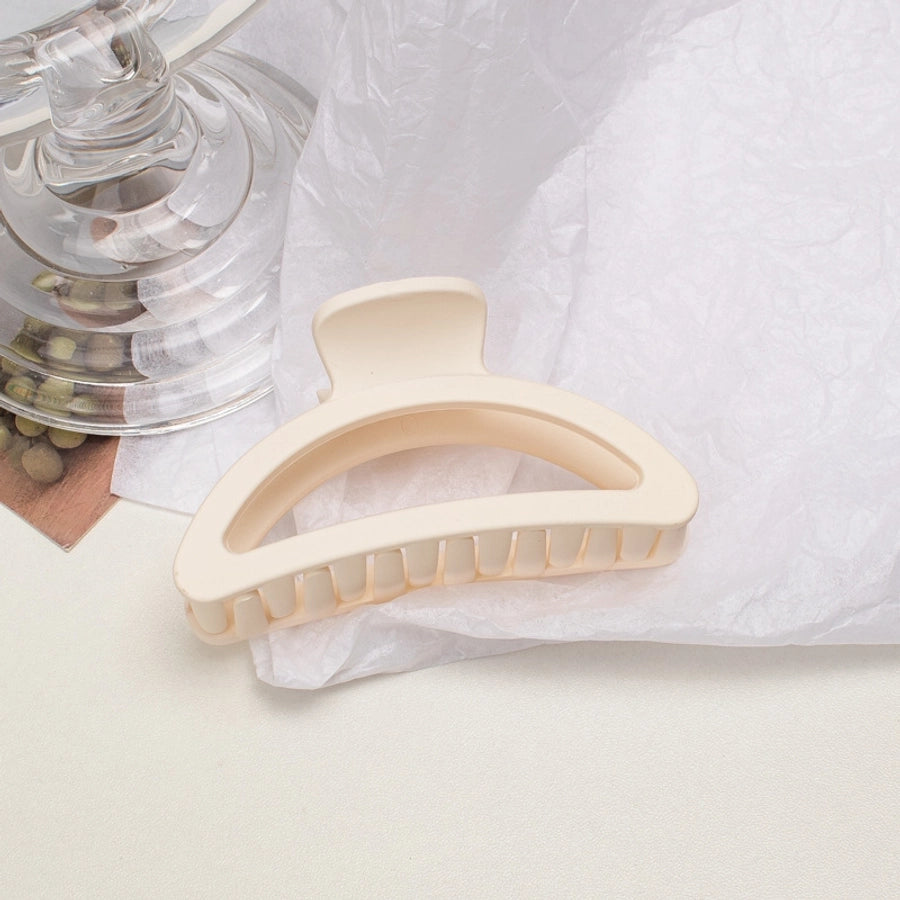 simple style solid color plastic resin spray paint hair clip 1 piece