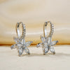 1 Pair Artistic Shiny Geometric Inlay Copper Zircon K Gold Plated Drop Earrings