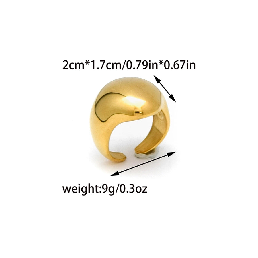 Jewelry IG Style Casual Sweet Geometric 304 Stainless Steel 14K Gold Plated Plating Open Rings
