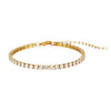 IG Style Solid Color 304 Stainless Steel 18K Gold Plated Zircon Tennis Chain Bracelets In Bulk