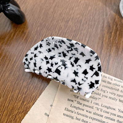 cute color block acetic acid sheets printing hair claws