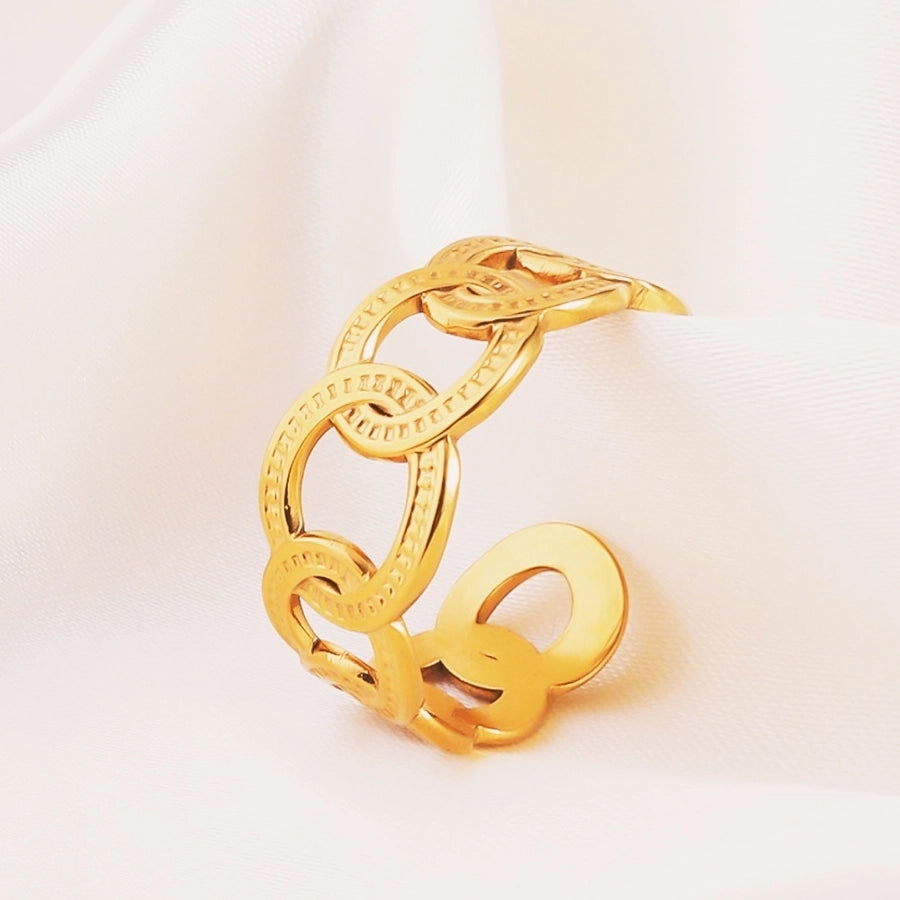 Jewelry Elegant Geometric Titanium Steel Open Rings