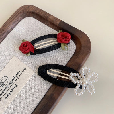 Women's Casual Simple Style Streetwear Flower Cloth Hair Clip