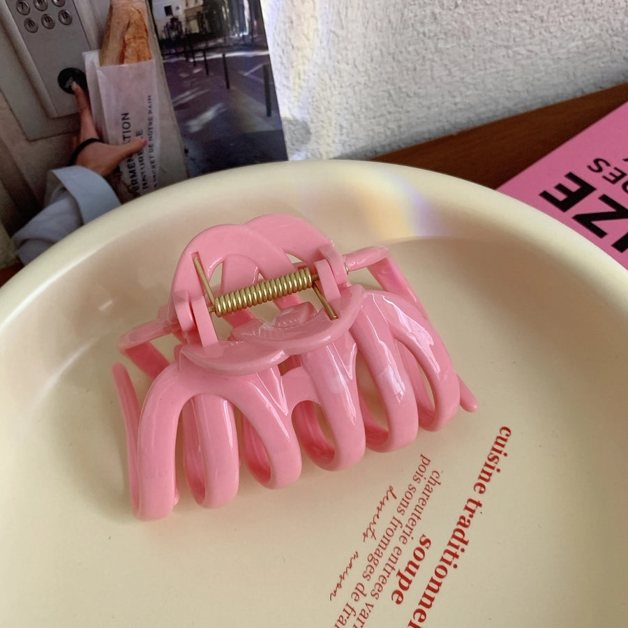 Women's Casual Simple Style Solid Color Plastic Hair Claws