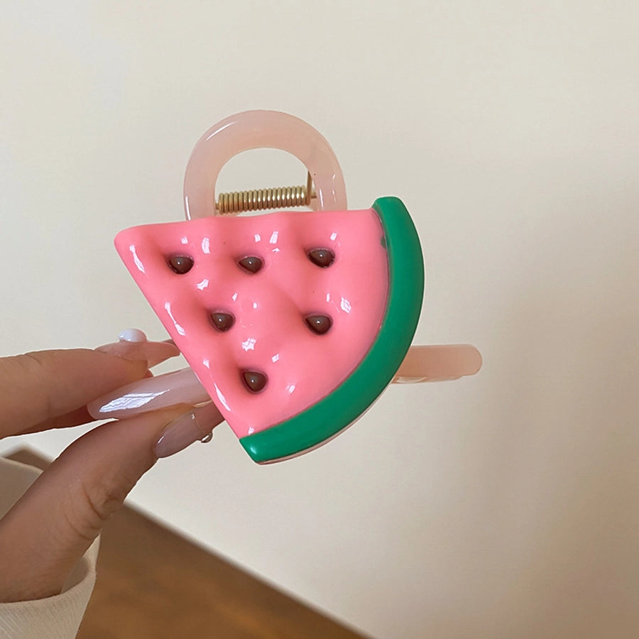 Cute Sweet Women's Fruit Strawberry Arylic Fruit Hair Claws