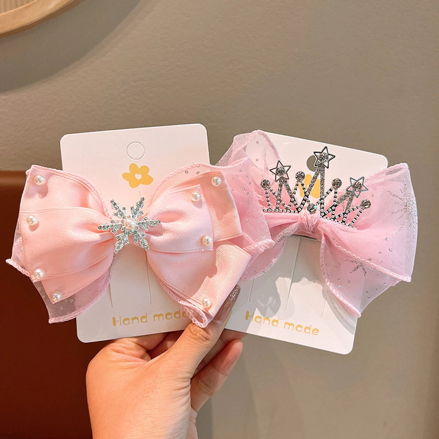 Kid'S Ethnic Style Bow Knot Synthetic Yarn Organza Hair Clip