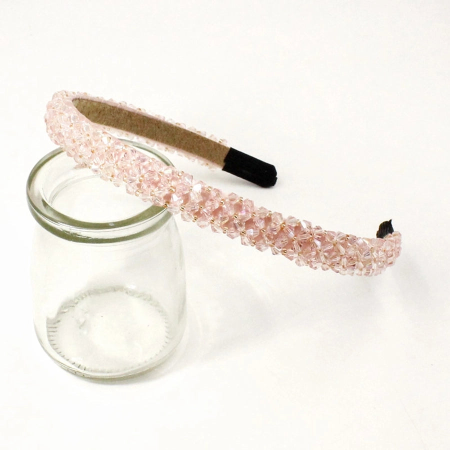 four-row crystal hair hoop korean wide-brimmed rhinestone headband