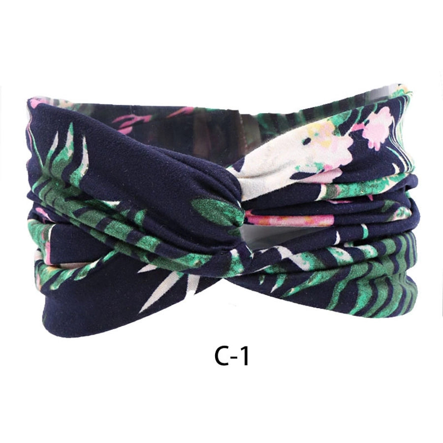 elegant streetwear plaid leopard cloth hair band