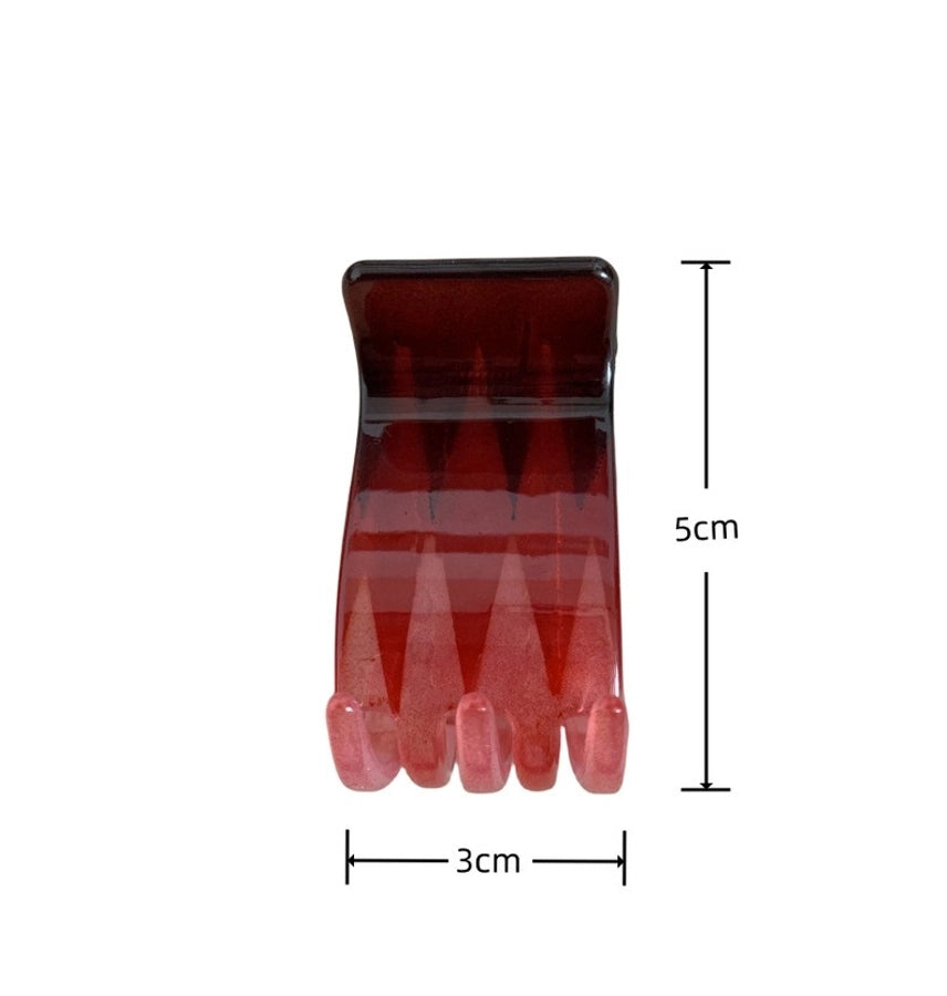 women's simple style color block plastic hair claws