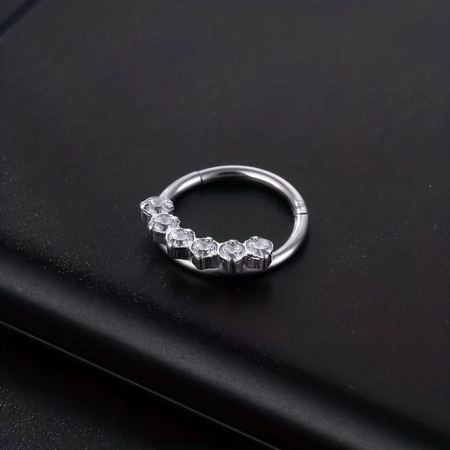 1 Piece Nose Rings & Studs Simple Style Round 304 Stainless Steel Nose Rings & Studs