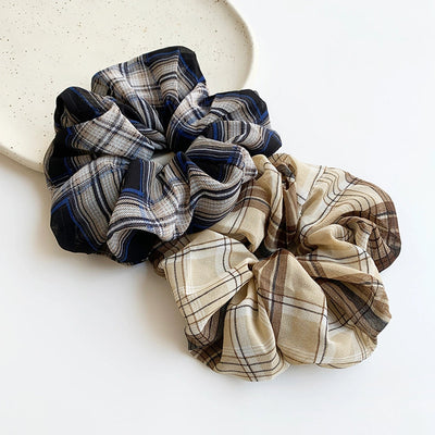Women's Basic Commute Plaid Hair Tie