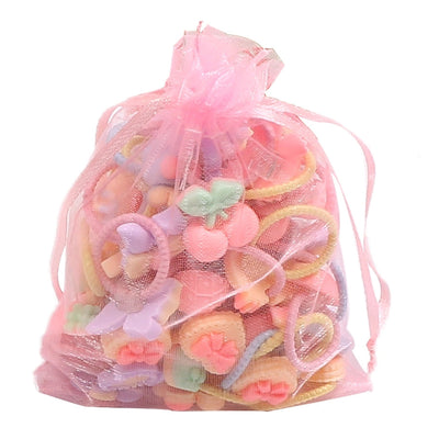 kid's cartoon style animal fruit bow knot arylic hair tie