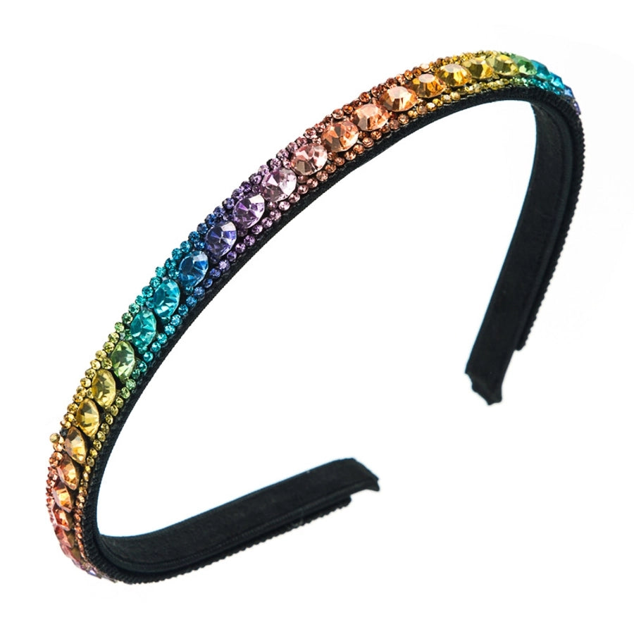 korean fashion simple color rhinestone headband