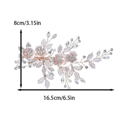 korean style inlaid rhinestone pearl insert comb alloy bridal hairpin