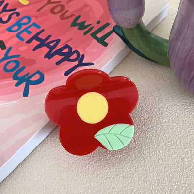 women's sweet simple style flower acetic acid sheets hair claws