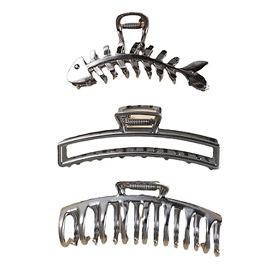 women's simple style geometric metal plating hair claws