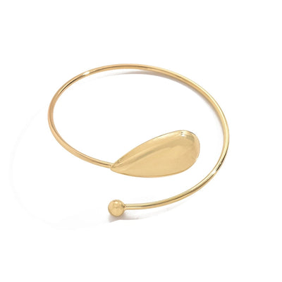 Exaggerated Simple Style Water Droplets Solid Color Gold Plated Iron  Bangle