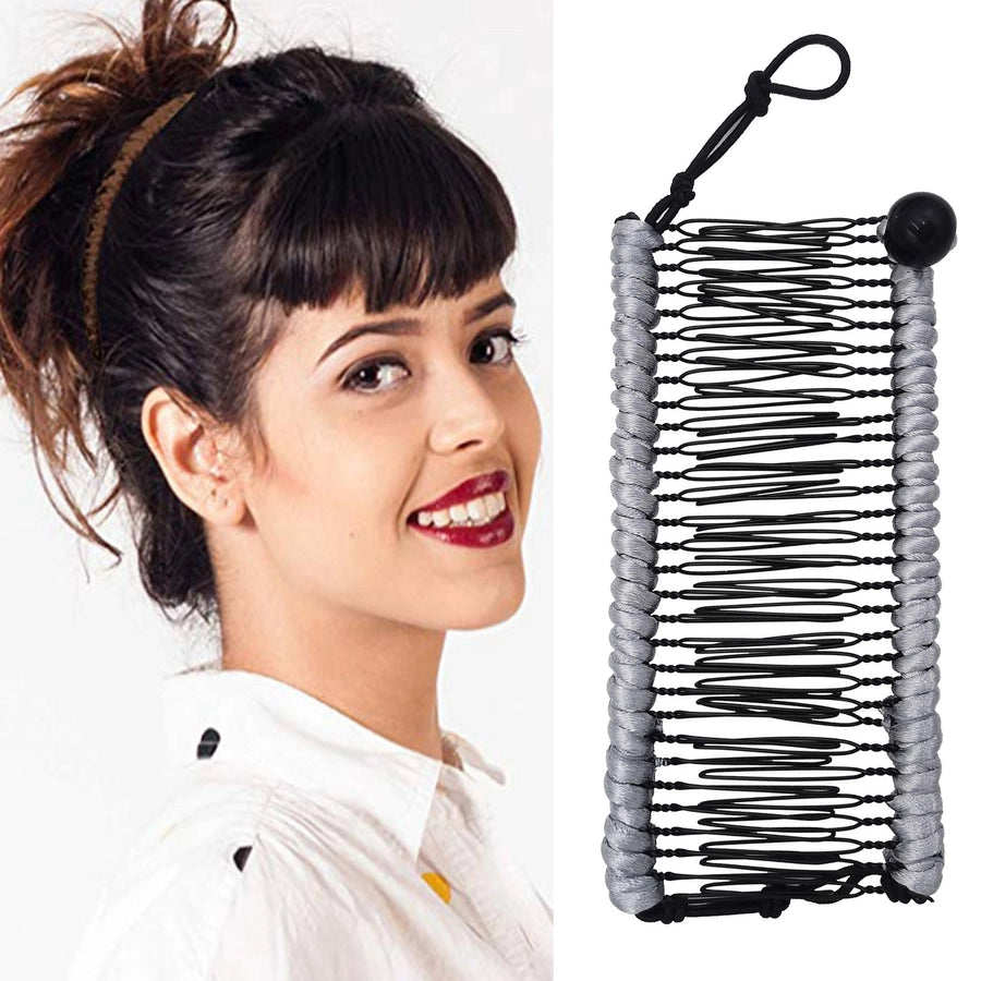 elegant solid color metal insert comb