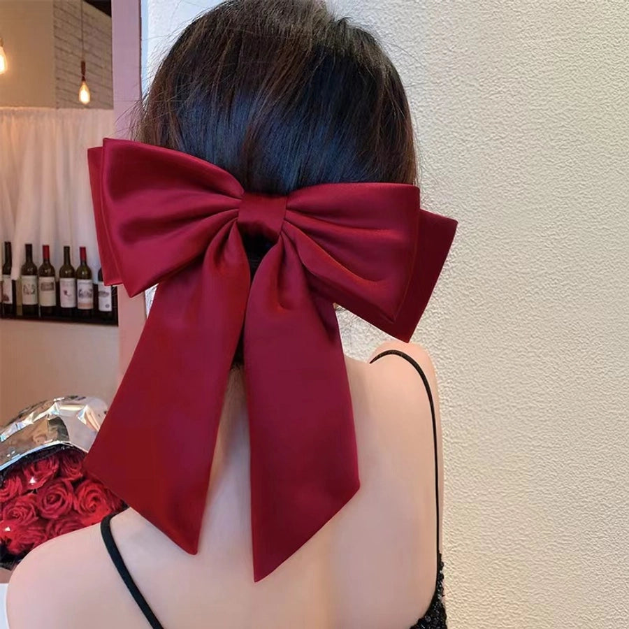 women's sweet simple style bow knot cloth hair clip