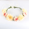 europe and the united states cross-border new headwear bohemian beach rose flower headband bride bridesmaid garland hairband