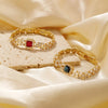 Copper K Gold Plated Inlay Water Droplets Zircon Bracelets