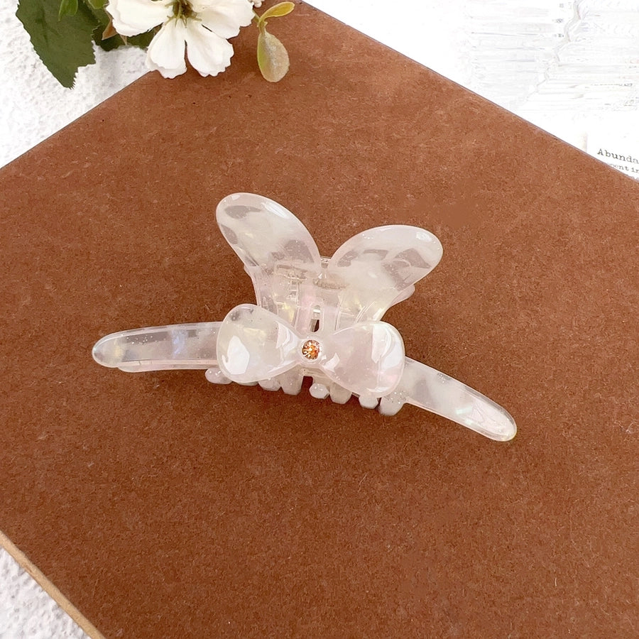 Women's Sweet Simple Style Bow Knot Acetic acid sheets Inlay Rhinestones Hair Claws