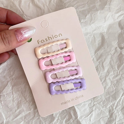 pink series bb hairpin female forehead star broken hair bangs side clip sweet girl small hairpin hair accessories