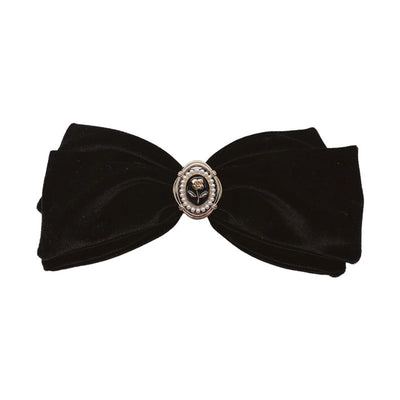 women's simple style flower alloy flannel bowknot artificial pearls hair clip