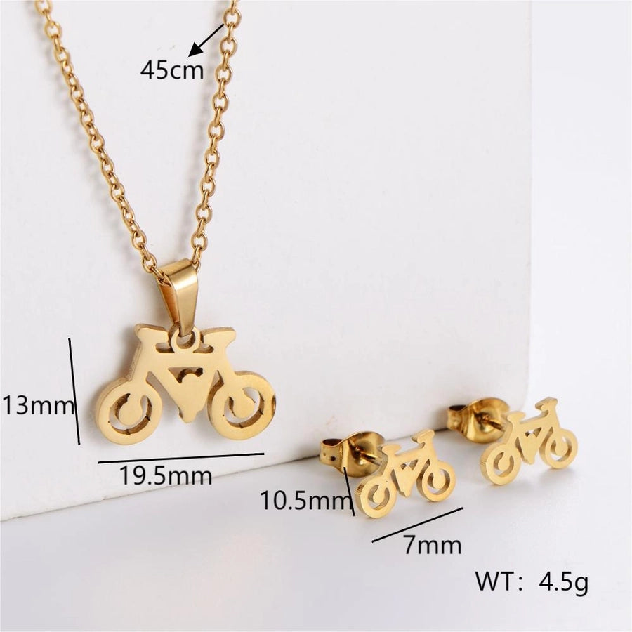 Jewelry Simple Style Classic Style Infinity Dollars Butterfly 304 Stainless Steel Jewelry Set