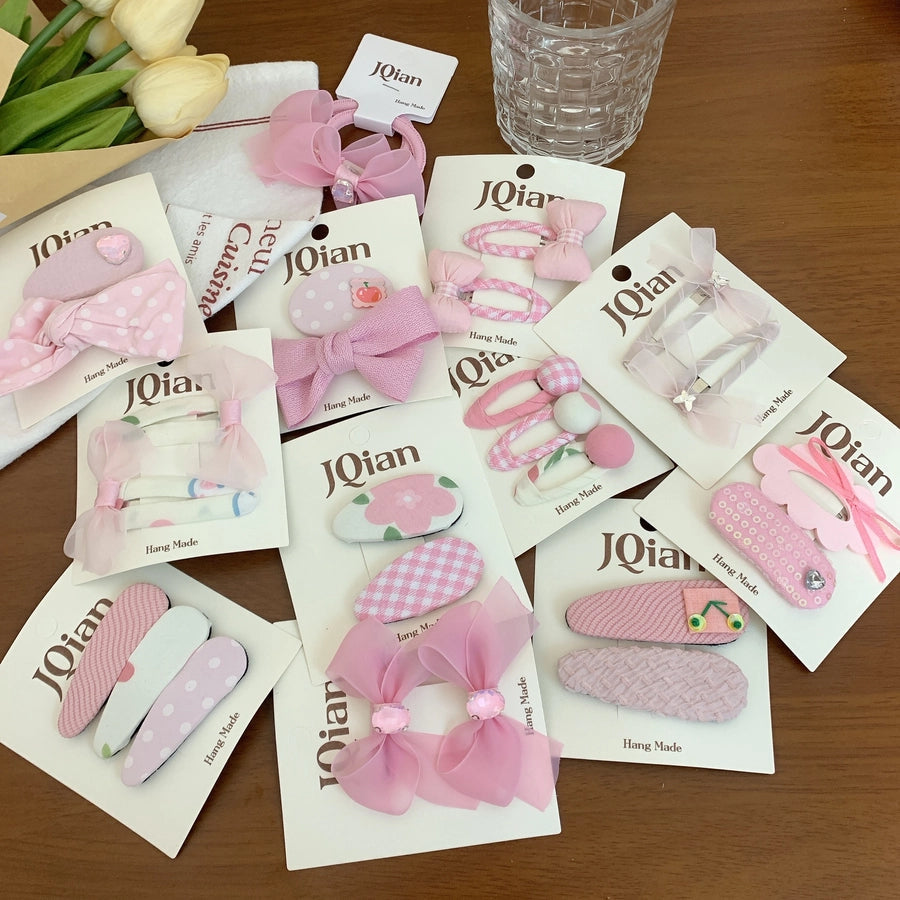 Women's Sweet Korean Style Bow Knot Sequins Hair Clip Hair Tie