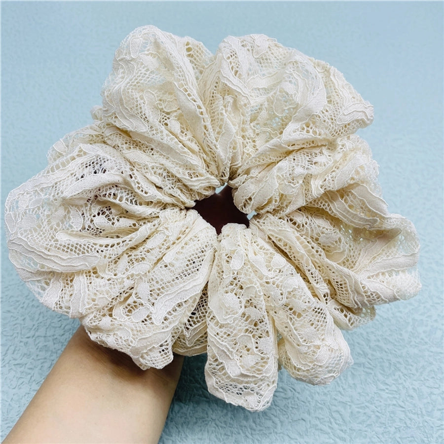 simple style solid color cloth lace hair tie 1 piece
