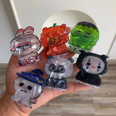 Halloween Little Ghost Acrylic Jaw Clip Niche Creative Design Small and Medium Hair Claw Shark Clip New Hair Accessories